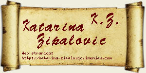 Katarina Zipalović vizit kartica